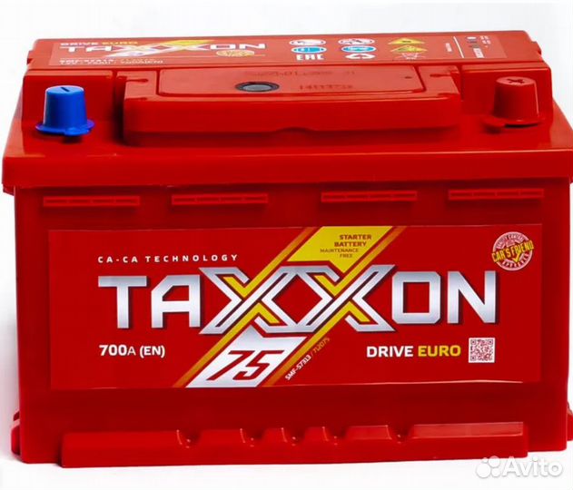 Аккумулятор автомобильный taxxon euro 75