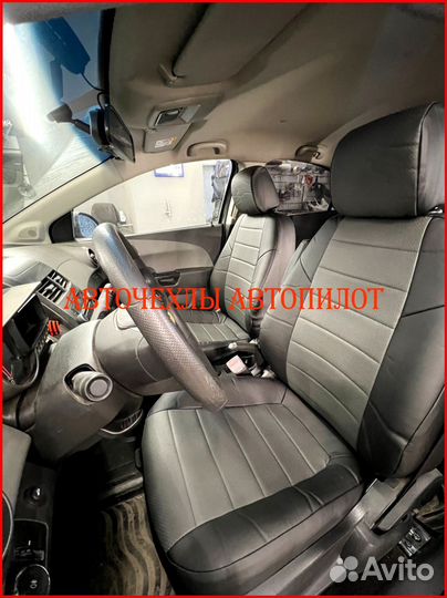 Чехлы Автопилот Chevrolet Aveo T300 из экокожи