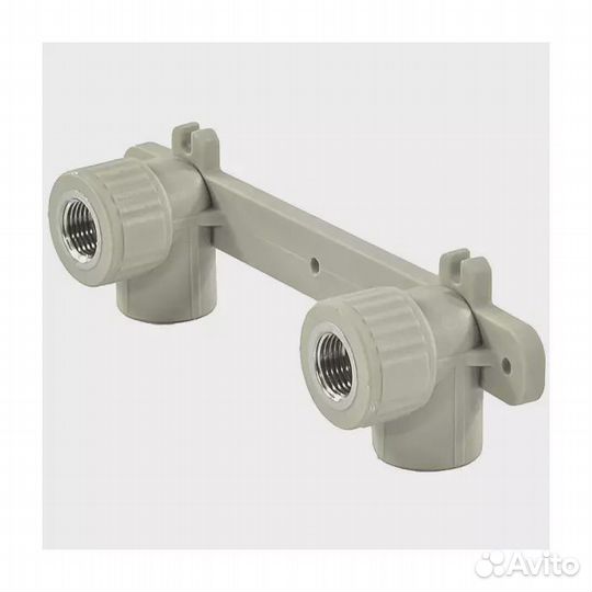 Планка PP-R монтаж серая Дн25х1/2 вр valfex101240