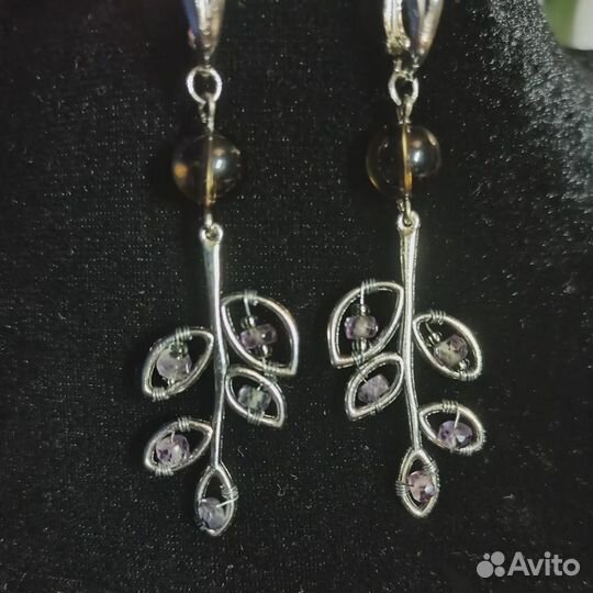 Серьги с александритом