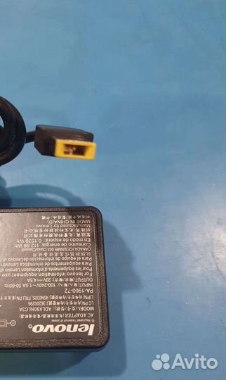 Зарядное устройство Lenovo 20V 4,5a квадратный