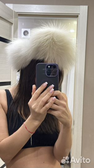 Шапка ушанка женская натуральный мех