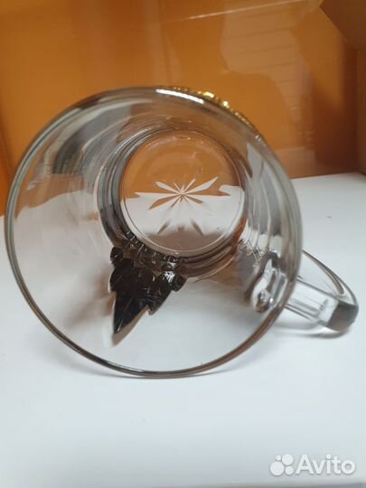 Кружка чайная с позолотой 