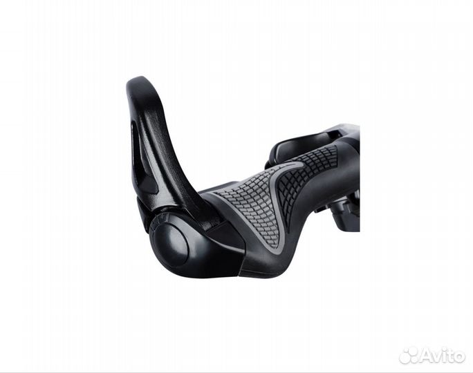 Грипсы-рога / ручки на руль велосипеда (черные)