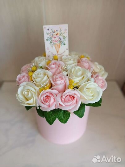 Букет с мыльными розами