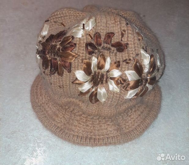 Шапка мохеровая женская