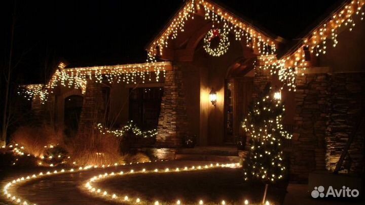 Праздничное украшение домов