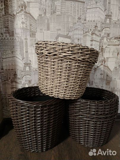 Кашпо из ротанга