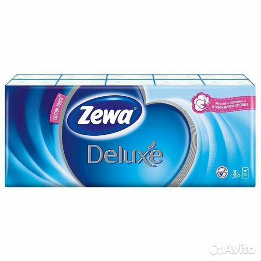 Опт - Носовые бумажные платочки Zewa Deluxe 3-х