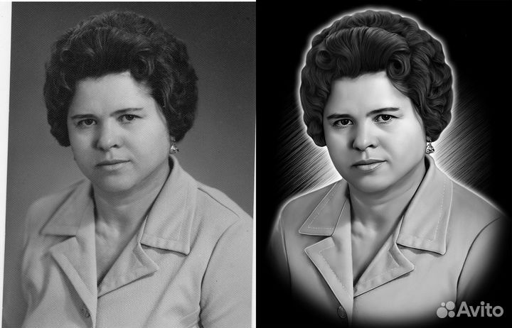 Ретушь фото для гравировки на памятник