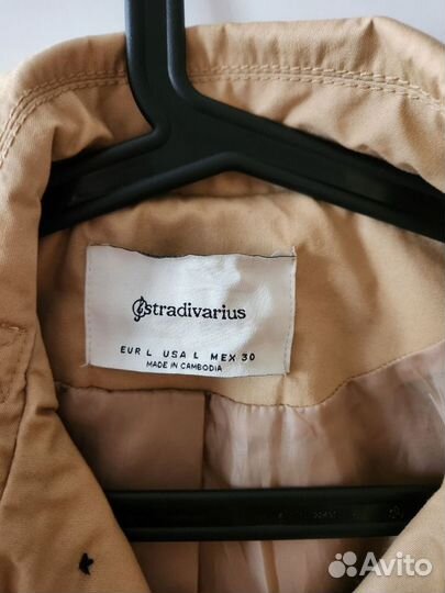 Пальто плащ тренч женский 44 stradivarius