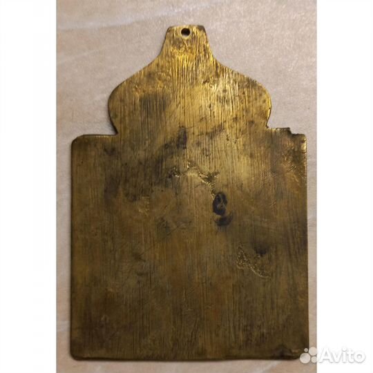 Икона Меднолитая богоматерь казанская 19 в. Эмаль