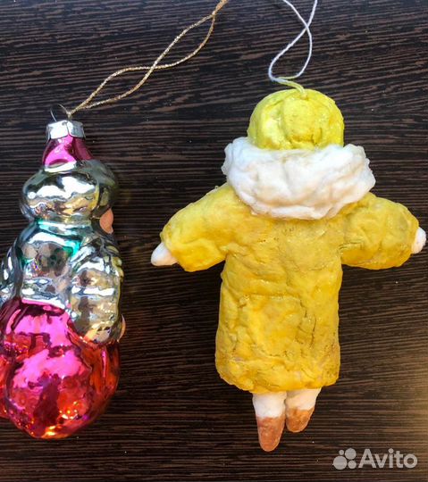 Ёлочные игрушки ватные и СССР