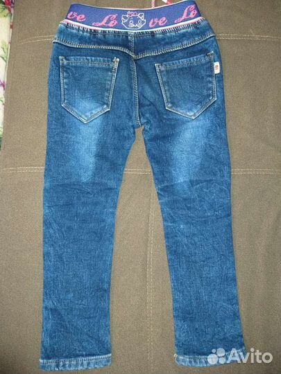 Джинсы для девочки тёплые