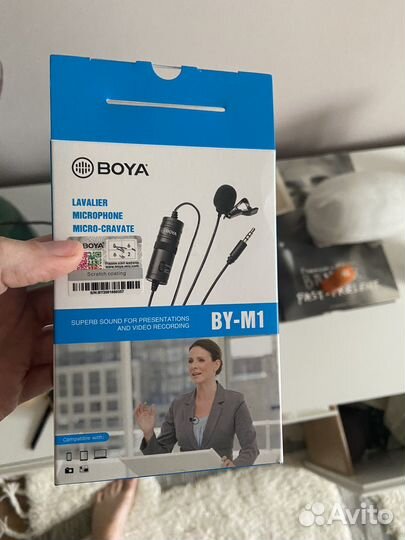Микрофон петличный boya новый М1