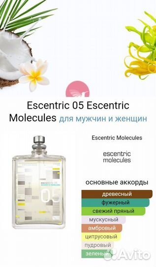 Escentric Molecules E 05 парфюм ОАЭ 65 ml