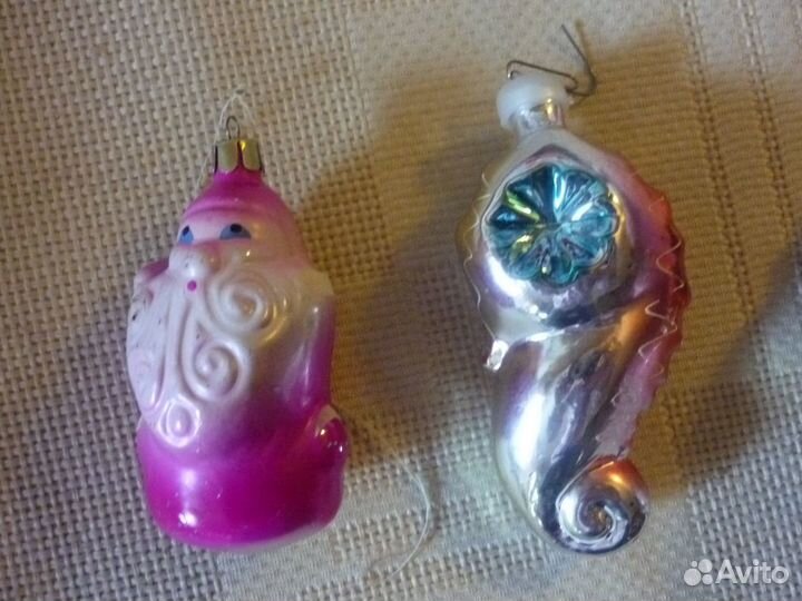 Заяц на прищепке, дед мороз, рыбка, конек