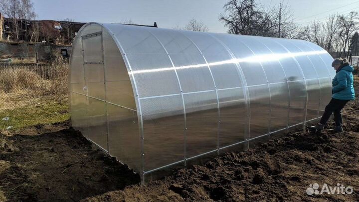 Теплица усиленная поликарбонат, рассрочка, кредит