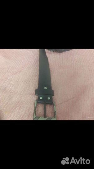 Ремень темно-синий широкий