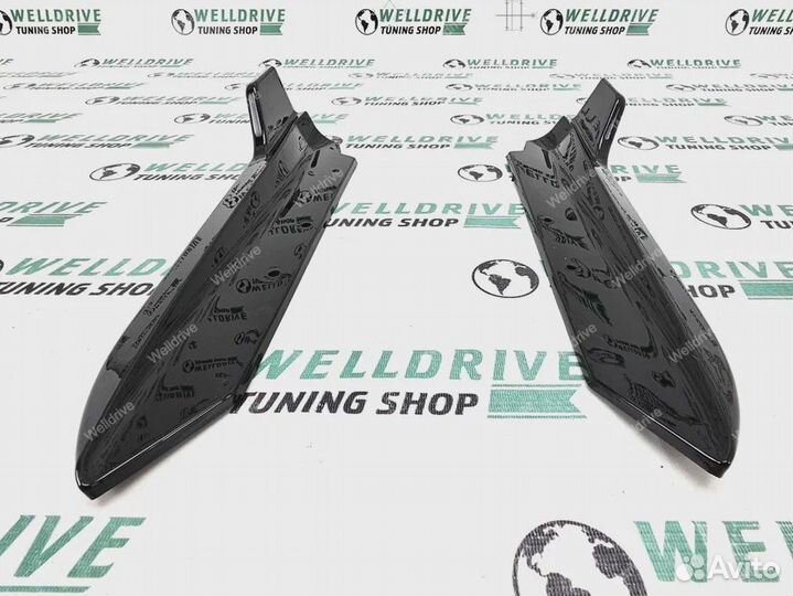 Лезвия задние BMW 3 E90 М пакет плавники черные
