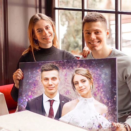Портрет на холсте по фотографии Бесплатно доставим