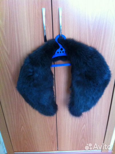 Меховой воротник песец (съемный)