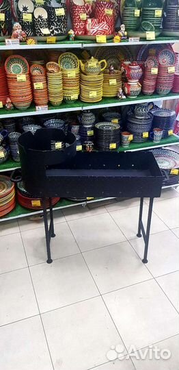 Мангал с печью под казан