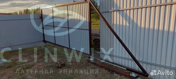 Автоматические откатные ворота Алютех