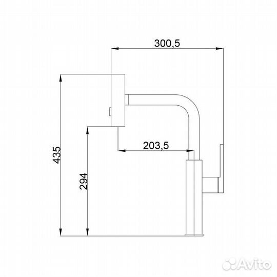 Смеситель для кухни Haiba HB824-3 HB73824-3 выт