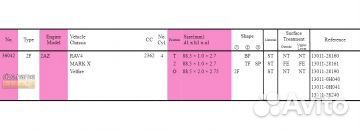 Кольца TP 36042 STD для мотора toyota 2AZ 2.4