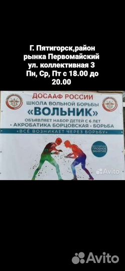 Секция Вольной борьбы
