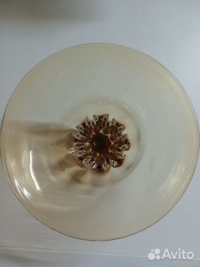 Ваза для фруктов Чехия хрустальная