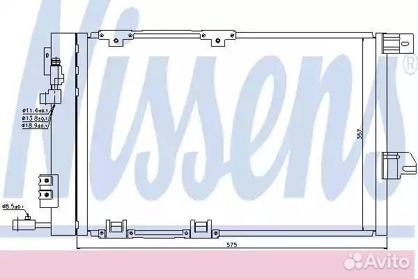 Конденсер opel astra G/zafira A 1.6/1.8/2.0/2.2/2