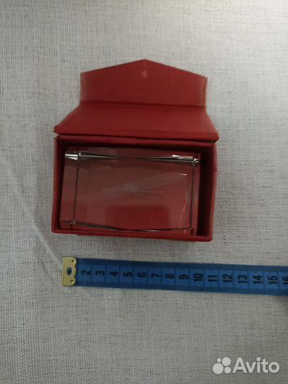 Стеклянный сувенирный блок 