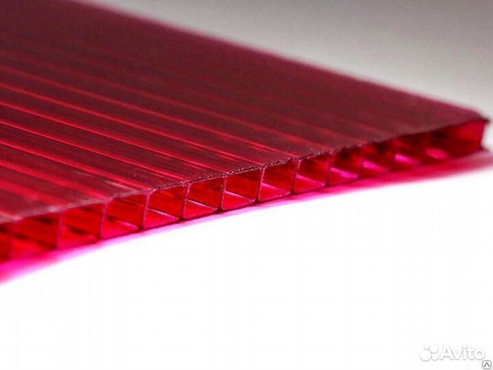 Поликарбонат сотовый 8мм Гранат