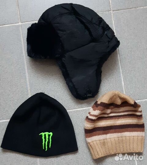 Шапочки для мальчика 7-9 лет пакетом