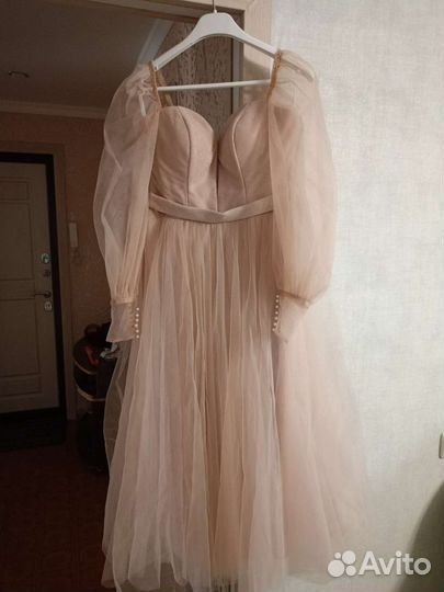 Платье на выпускной розовое 44 -48