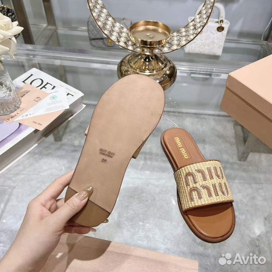 Шлепанцы женские miu miu