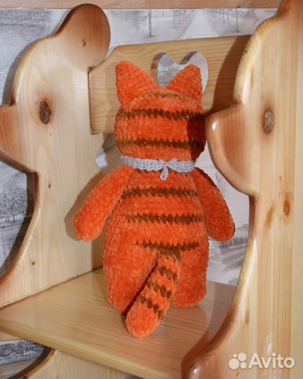 Рыжий кот вязаная игрушка
