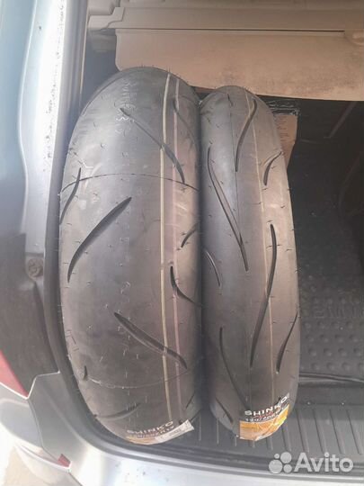 Моторезина shinko P010 160/60ZR17, 120/70ZR17