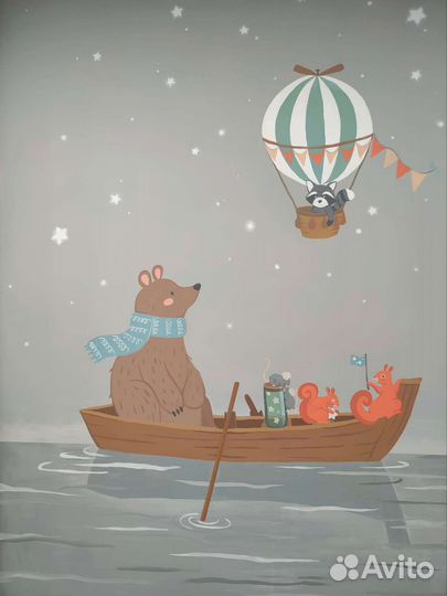 Роспись стен в детской комнате