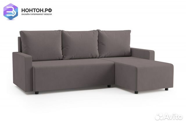 Диван угловой еврокнижка Мидгард светло-коричневый