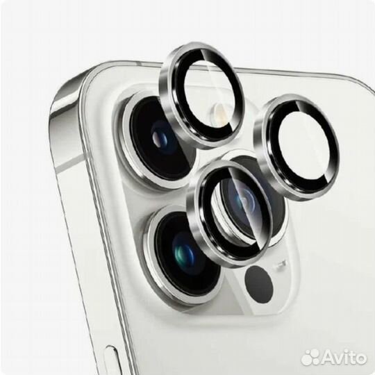 Защитное стекло камеры iPhone 14 и 14 Plus металли