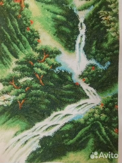 Панно 38 см на 112 см крестиком