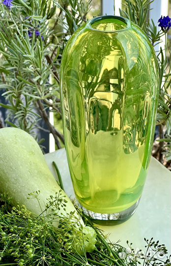 Цветное стекло Ваза винтаж