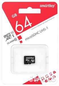 Карта MicroSD SmartBuy Сlass 10 на 64GB