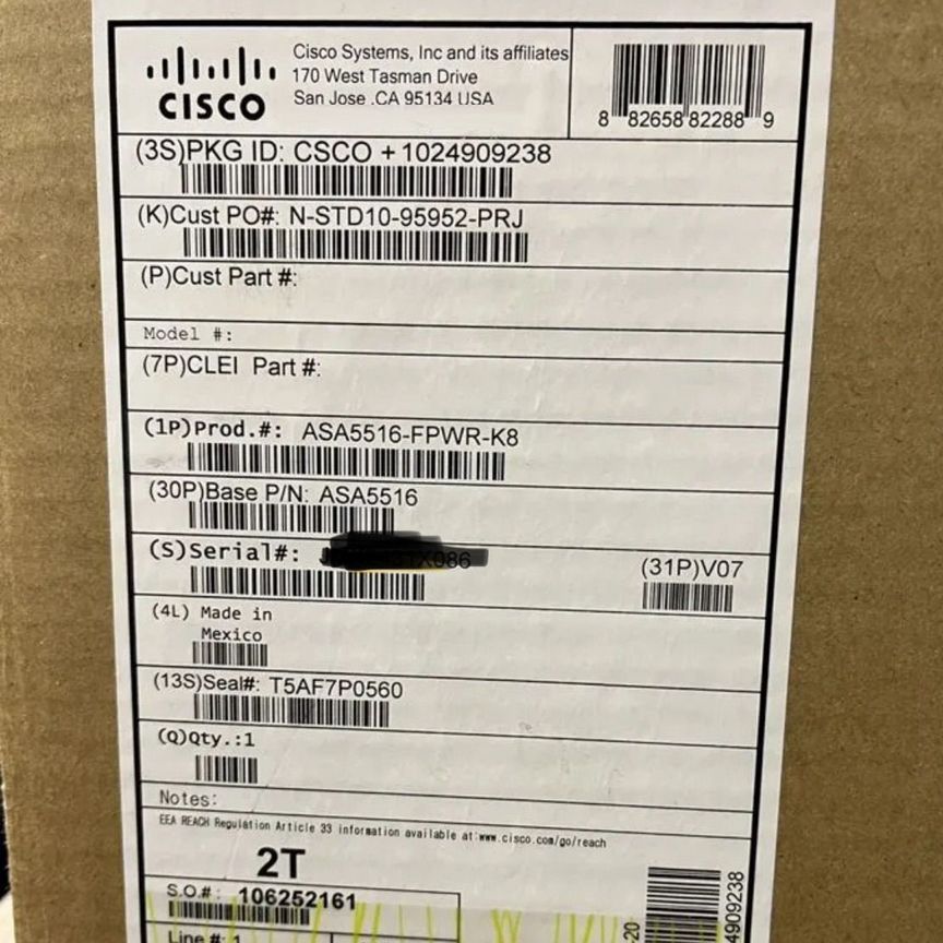 [ASA5516-FPWR-K8] Межсетевой Экран Cisco Asa5516-Fpwr-K8