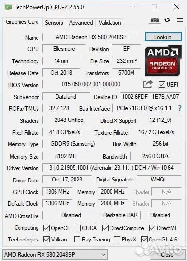 RX 580 8gb