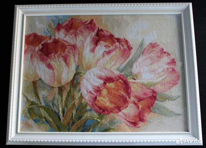 Картина вышитая крестом ручная работа