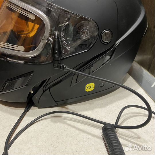 Шлем модуляр FF325 electric snow черный мат XXL